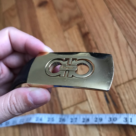 Vintage Designer Leather Classic accessory Gold buckle waist belt chocolate 🍫 - Picture 7 of 15